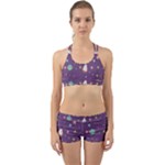 Space Travels Seamless Pattern Vector Cartoon Back Web Gym Set
