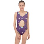 Space Travels Seamless Pattern Vector Cartoon Center Cut Out Swimsuit