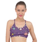 Space Travels Seamless Pattern Vector Cartoon Basic Training Sports Bra