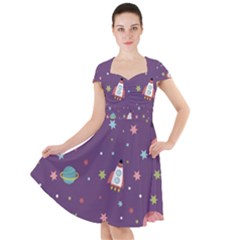 Cap Sleeve Midi Dress 