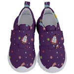 Space Travels Seamless Pattern Vector Cartoon Kids  Velcro No Lace Shoes