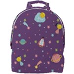 Space Travels Seamless Pattern Vector Cartoon Mini Full Print Backpack
