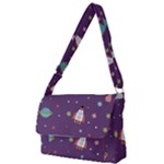 Space Travels Seamless Pattern Vector Cartoon Full Print Messenger Bag (S)