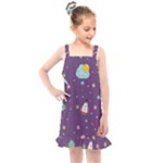 Space Travels Seamless Pattern Vector Cartoon Kids  Overall Dress