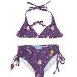 Space Travels Seamless Pattern Vector Cartoon Kids  Classic Bikini Set