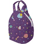 Space Travels Seamless Pattern Vector Cartoon Travel Backpack