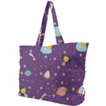 Space Travels Seamless Pattern Vector Cartoon Simple Shoulder Bag