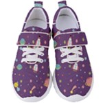 Space Travels Seamless Pattern Vector Cartoon Women s Velcro Strap Shoes