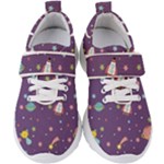 Space Travels Seamless Pattern Vector Cartoon Kids  Velcro Strap Shoes