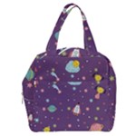 Space Travels Seamless Pattern Vector Cartoon Boxy Hand Bag