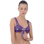Space Travels Seamless Pattern Vector Cartoon Front Tie Bikini Top