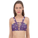 Space Travels Seamless Pattern Vector Cartoon Cage Up Bikini Top