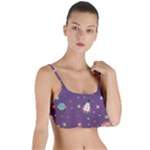 Space Travels Seamless Pattern Vector Cartoon Layered Top Bikini Top 