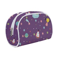 Space Travels Seamless Pattern Vector Cartoon Make Up Case (Small) from ArtsNow.com