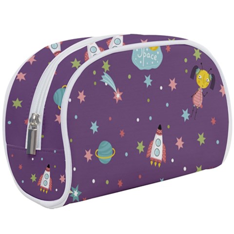 Space Travels Seamless Pattern Vector Cartoon Make Up Case (Large) from ArtsNow.com
