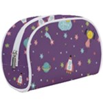 Space Travels Seamless Pattern Vector Cartoon Make Up Case (Large)