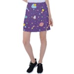 Space Travels Seamless Pattern Vector Cartoon Tennis Skirt