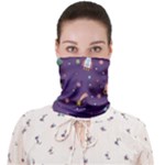 Space Travels Seamless Pattern Vector Cartoon Face Covering Bandana (Adult)