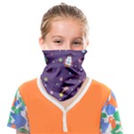 Space Travels Seamless Pattern Vector Cartoon Face Covering Bandana (Kids)