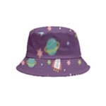 Space Travels Seamless Pattern Vector Cartoon Inside Out Bucket Hat (Kids)