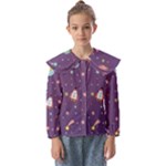 Space Travels Seamless Pattern Vector Cartoon Kids  Peter Pan Collar Blouse