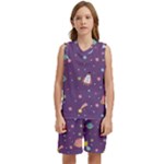 Space Travels Seamless Pattern Vector Cartoon Kids  Basketball Mesh Set