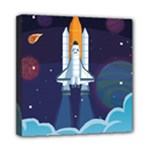 Spaceship Milkyway Galaxy Mini Canvas 8  x 8  (Stretched)