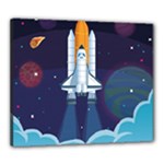 Spaceship Milkyway Galaxy Canvas 24  x 20  (Stretched)