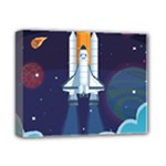 Spaceship Milkyway Galaxy Deluxe Canvas 14  x 11  (Stretched)