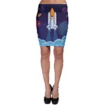 Spaceship Milkyway Galaxy Bodycon Skirt