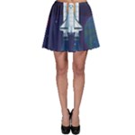Spaceship Milkyway Galaxy Skater Skirt