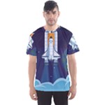 Spaceship Milkyway Galaxy Men s Sport Mesh T-Shirt
