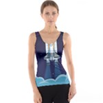 Spaceship Milkyway Galaxy Women s Basic Tank Top