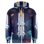 Spaceship Milkyway Galaxy Men s Zipper Hoodie