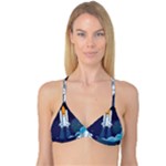 Spaceship Milkyway Galaxy Reversible Tri Bikini Top