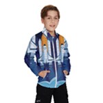Spaceship Milkyway Galaxy Kids  Windbreaker