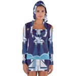 Spaceship Milkyway Galaxy Long Sleeve Hooded T-shirt