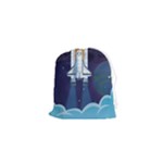 Spaceship Milkyway Galaxy Drawstring Pouch (XS)