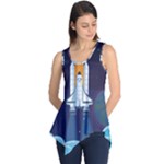 Spaceship Milkyway Galaxy Sleeveless Tunic