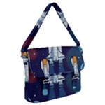 Spaceship Milkyway Galaxy Buckle Messenger Bag