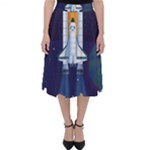 Spaceship Milkyway Galaxy Classic Midi Skirt