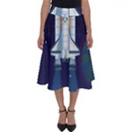 Spaceship Milkyway Galaxy Perfect Length Midi Skirt