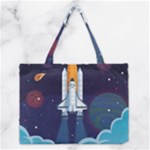 Spaceship Milkyway Galaxy Medium Tote Bag