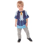 Spaceship Milkyway Galaxy Kids  Raglan T-Shirt