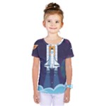 Spaceship Milkyway Galaxy Kids  One Piece T-Shirt