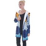 Spaceship Milkyway Galaxy Longline Hooded Cardigan