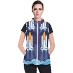 Spaceship Milkyway Galaxy Women s Puffer Vest