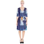 Spaceship Milkyway Galaxy Wrap Up Cocktail Dress