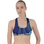 Spaceship Milkyway Galaxy Criss Cross Racerback Sports Bra