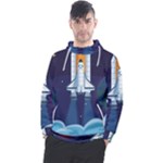 Spaceship Milkyway Galaxy Men s Pullover Hoodie